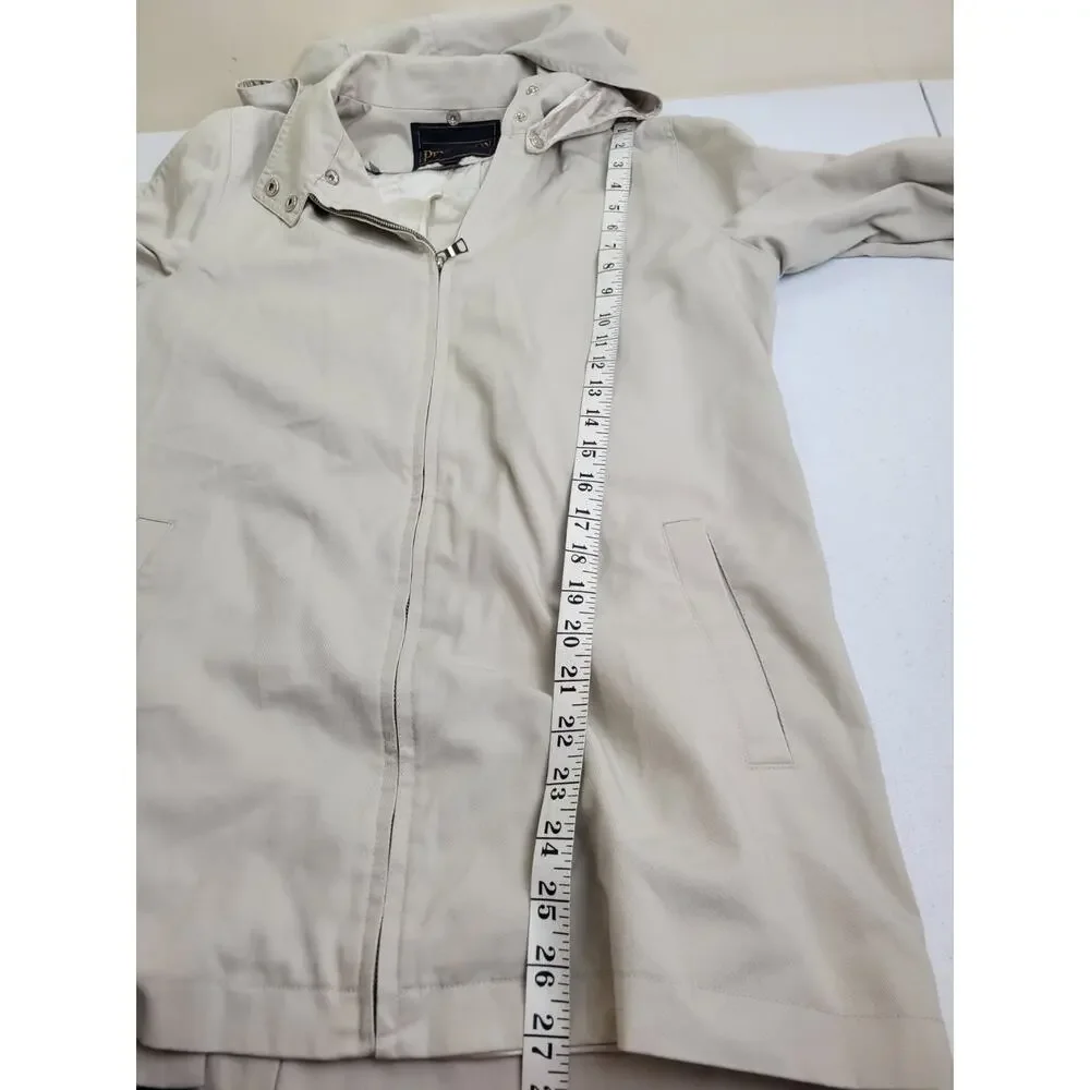 Pendleton Tan Full Zip Removable Hood Windbreaker Jacket Men's Size Medium